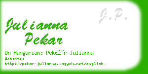 julianna pekar business card